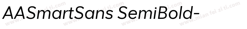 AASmartSans SemiBold字体转换